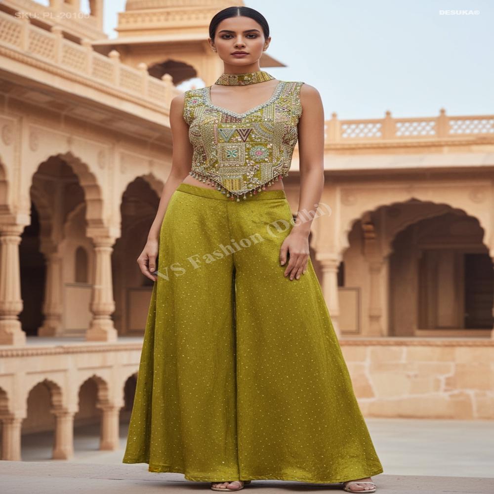 PL-20100_Shorti Kurti Skirt Suit