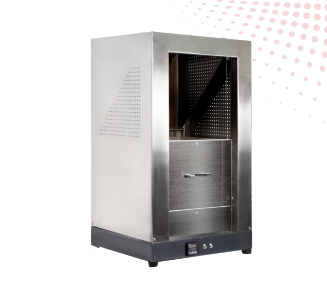 ASTM D2859 Carpet Flammability Pill Test Apparatus - Stainless Steel, 432x216x305 mm, Digital Timer, Sealed Chamber