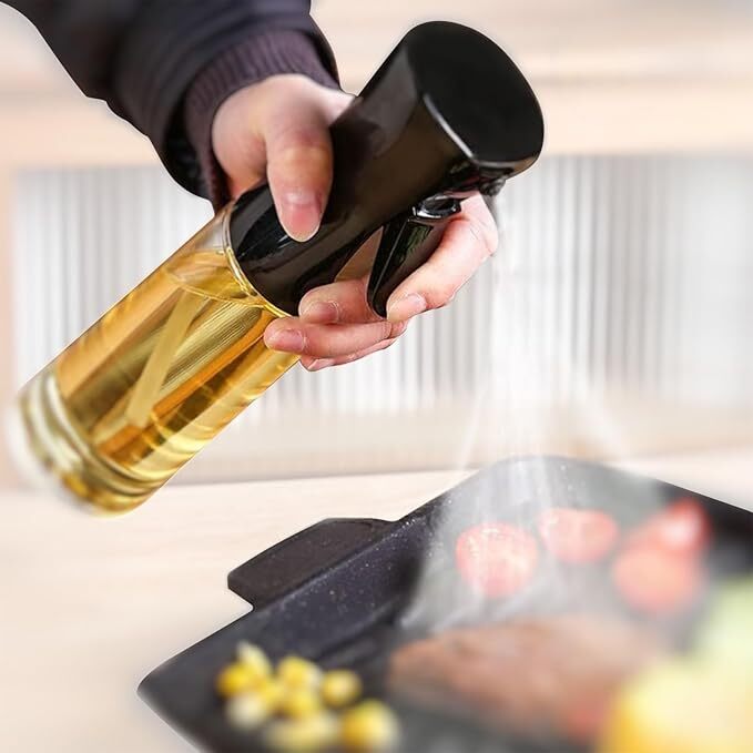 Oil Spray Dispenser Cooking 200ml Olive Oil Spray Bottle Refillable Food Grade Oil Vinegar