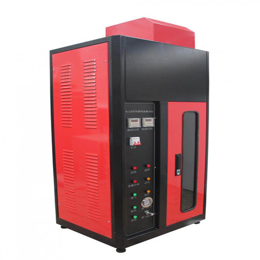 IEC 60332-1 Single Cable Vertical Flame Test Apparatus - Stainless Steel, 1200x600x2200mm, PLC Control, High-Temp Glass Window