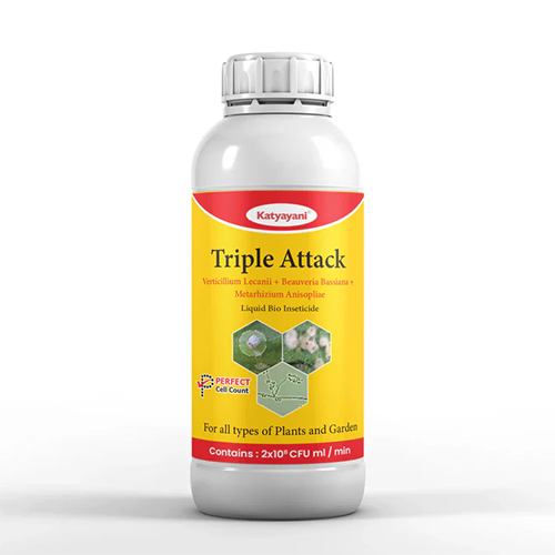 Katyayani Triple Attack Liquid Bio-Insecticide Verticillium lecanii + Beauveria bassiana + Metarhizium anisopliae