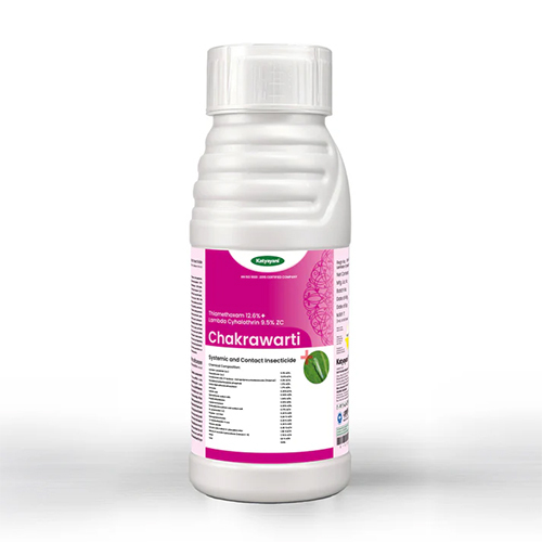 Katyayani Chakrawarti Thiamethoxam 12.6% + Lambda Cyhalothrin 9.5% ZC - White Suspension Concentrate, Broad-Spectrum Systemic and Contact Insecticide for Cotton & Vegetables
