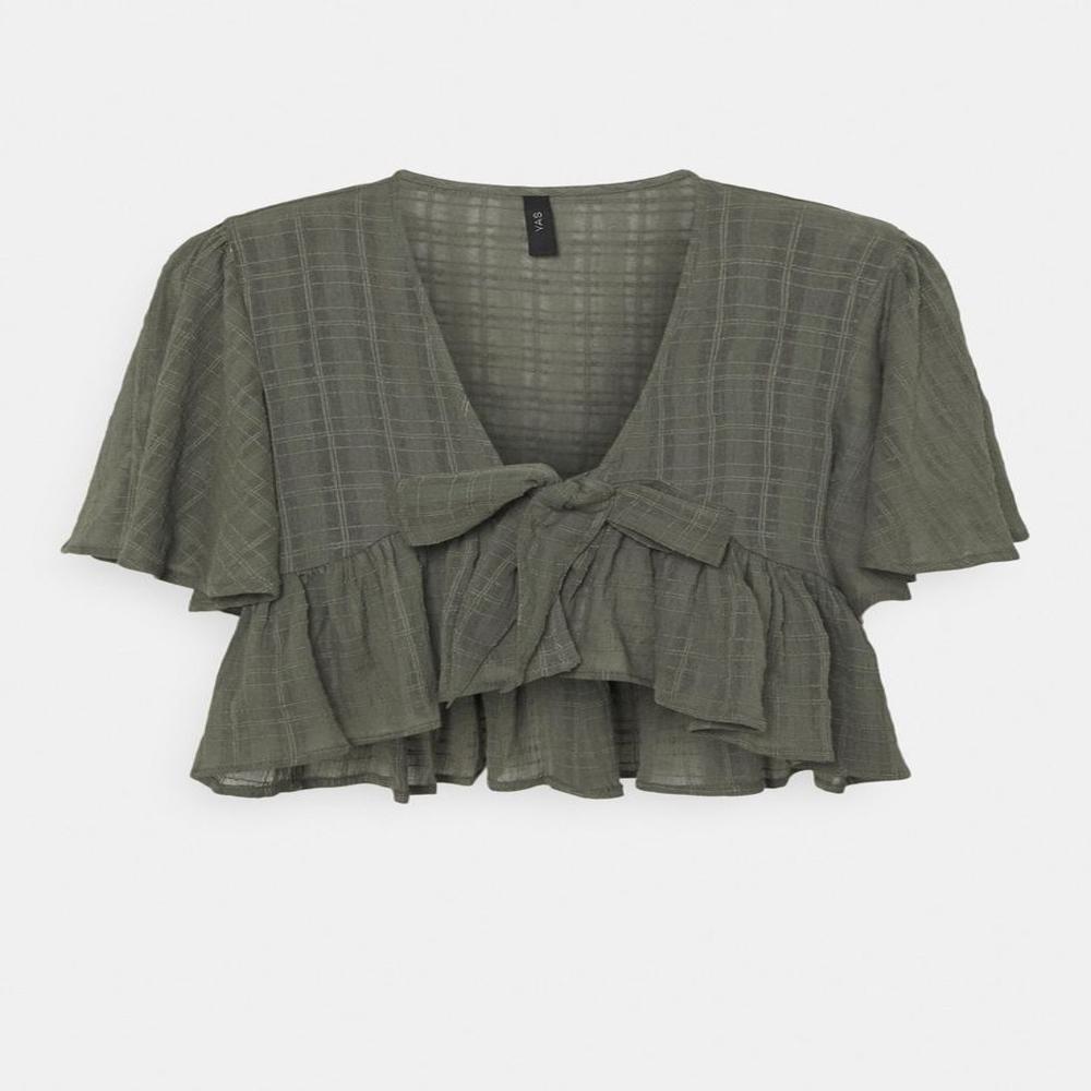 Front Tie Top - Color: Multicolor