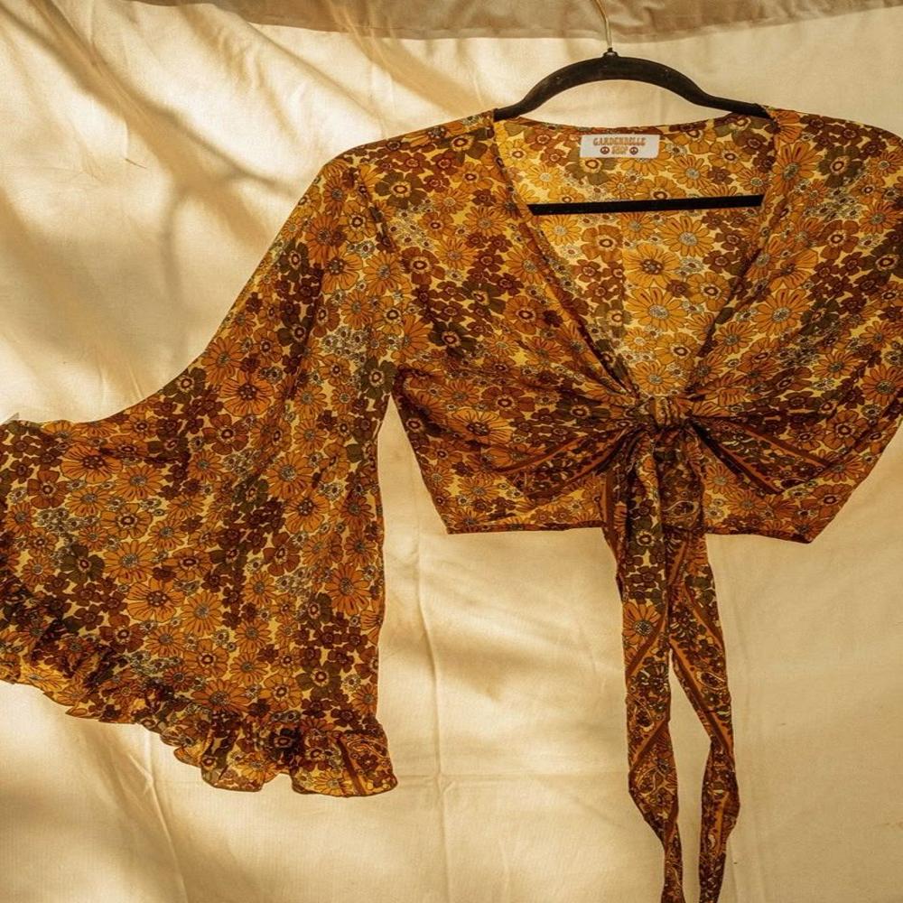 Front Tie Top - Color: Multicolor