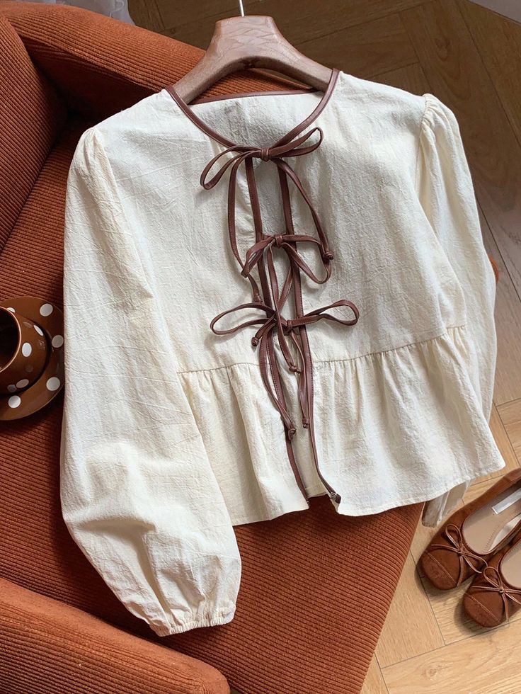 Front Tie Top - Color: Multicolor