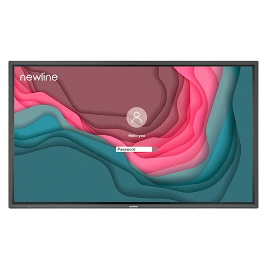 Newline Ip Plus Series - Pvc 65-inch Rectangular Interactive Flat Panel, Black Color, Multi-touch Capability & Handwriting Recognition
