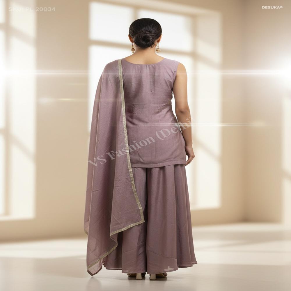 PL-20034_Chiffon Palazzo Suit