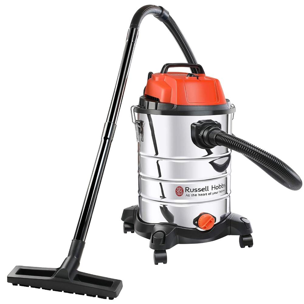 Russell Hobbs RVAC1400WD-SS 1400 Watt Stainless Steel Commercial Wet and Dry Vacuum Cleaner with 2 Years Manufacturer Warranty