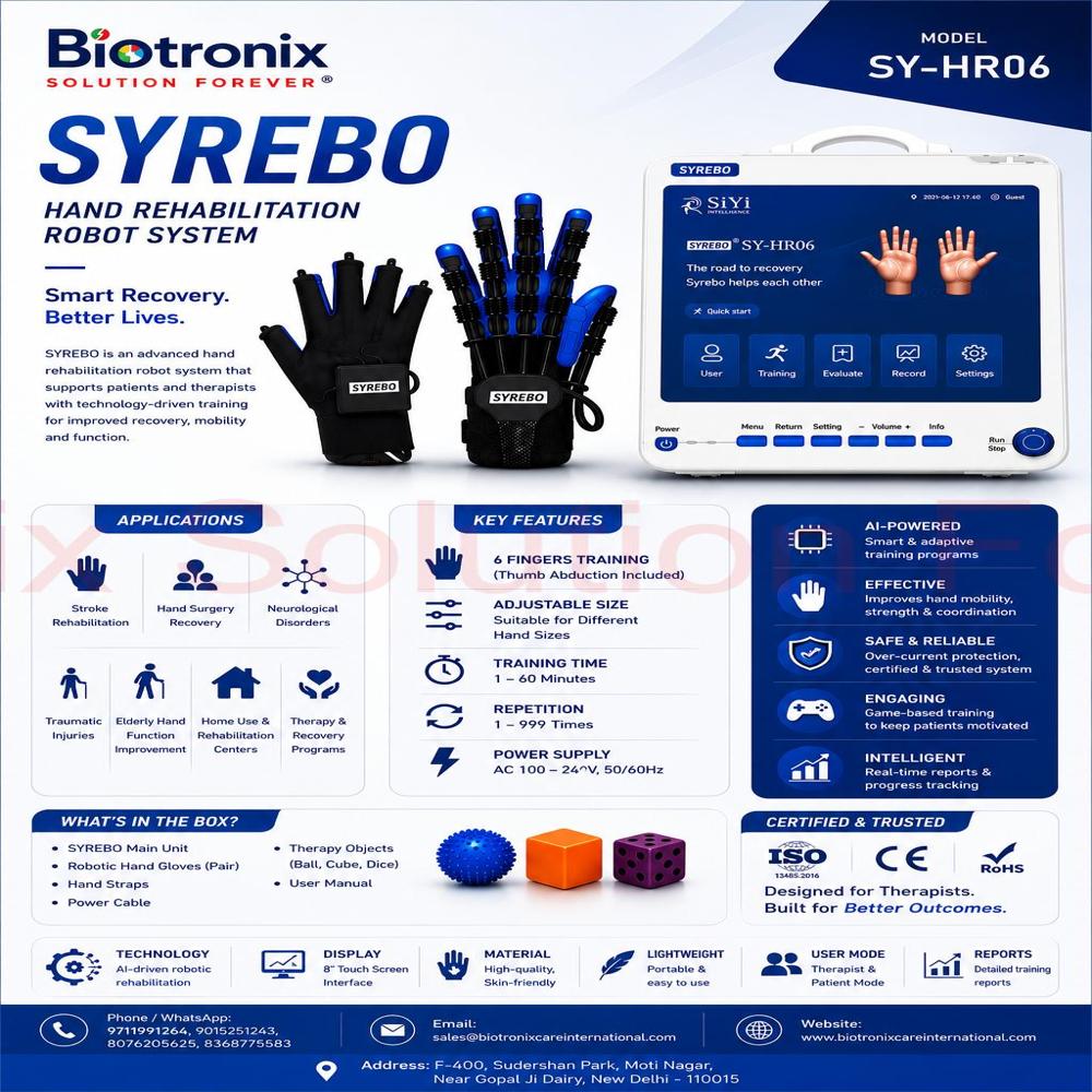 Syrebo HR06E Hand Rehabilitation Robot System for Stroke Recovery