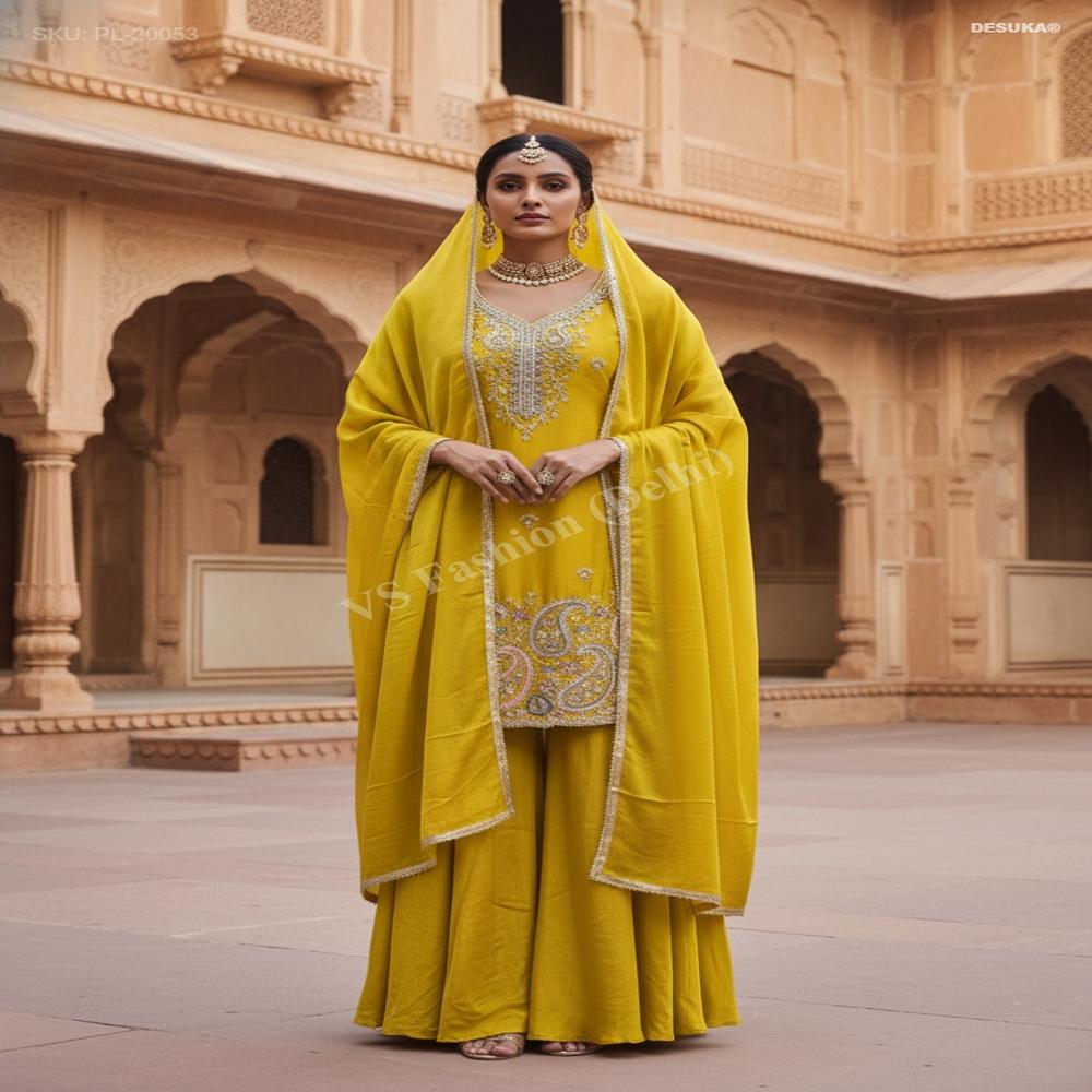 PL-20053_Gharara Suit With Duppatta