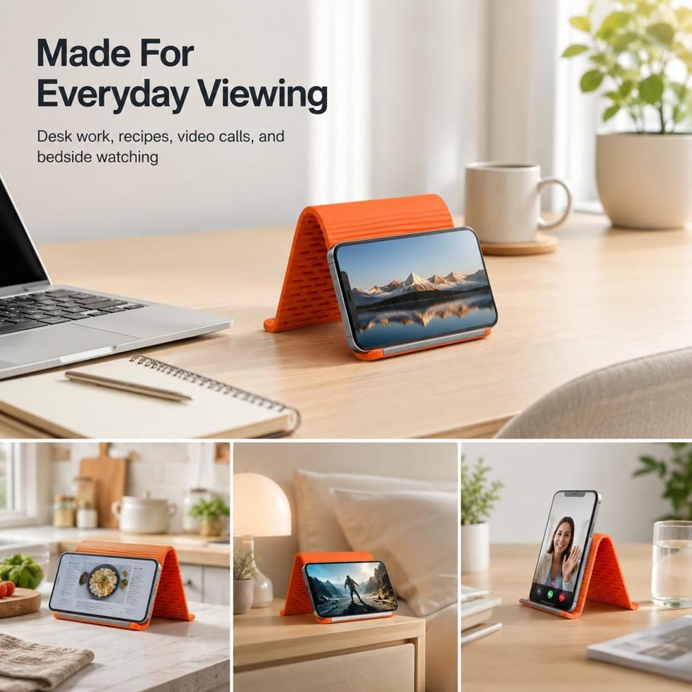 Portable Flexible Silicone Mobile Stand  Anti-Slip Phone Holder