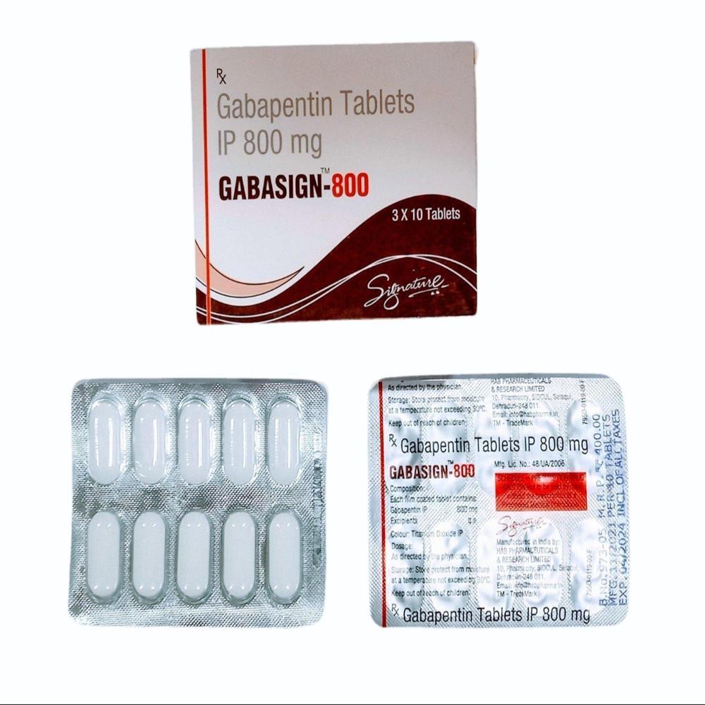 800mg Gabapentin Tablets Ip - 800mg Dosage, Tablet Form , Effective For Partial Seizures & Peripheral Neuropathic Pain Relief