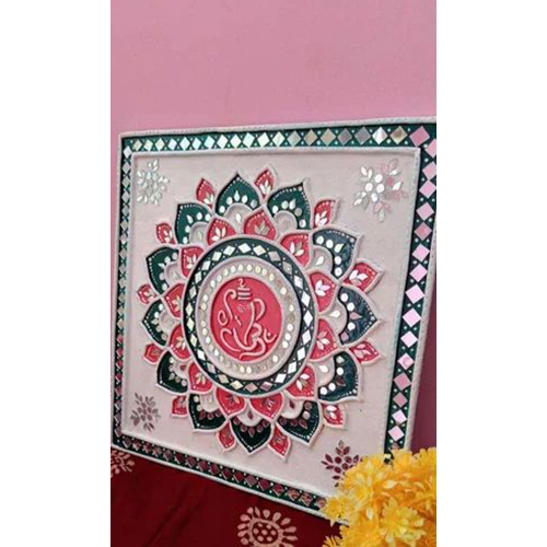 12x12 Inch Ganesh Lippan Wall Art