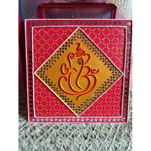 12x12 Inch Ganesha Lippan Wall hanging