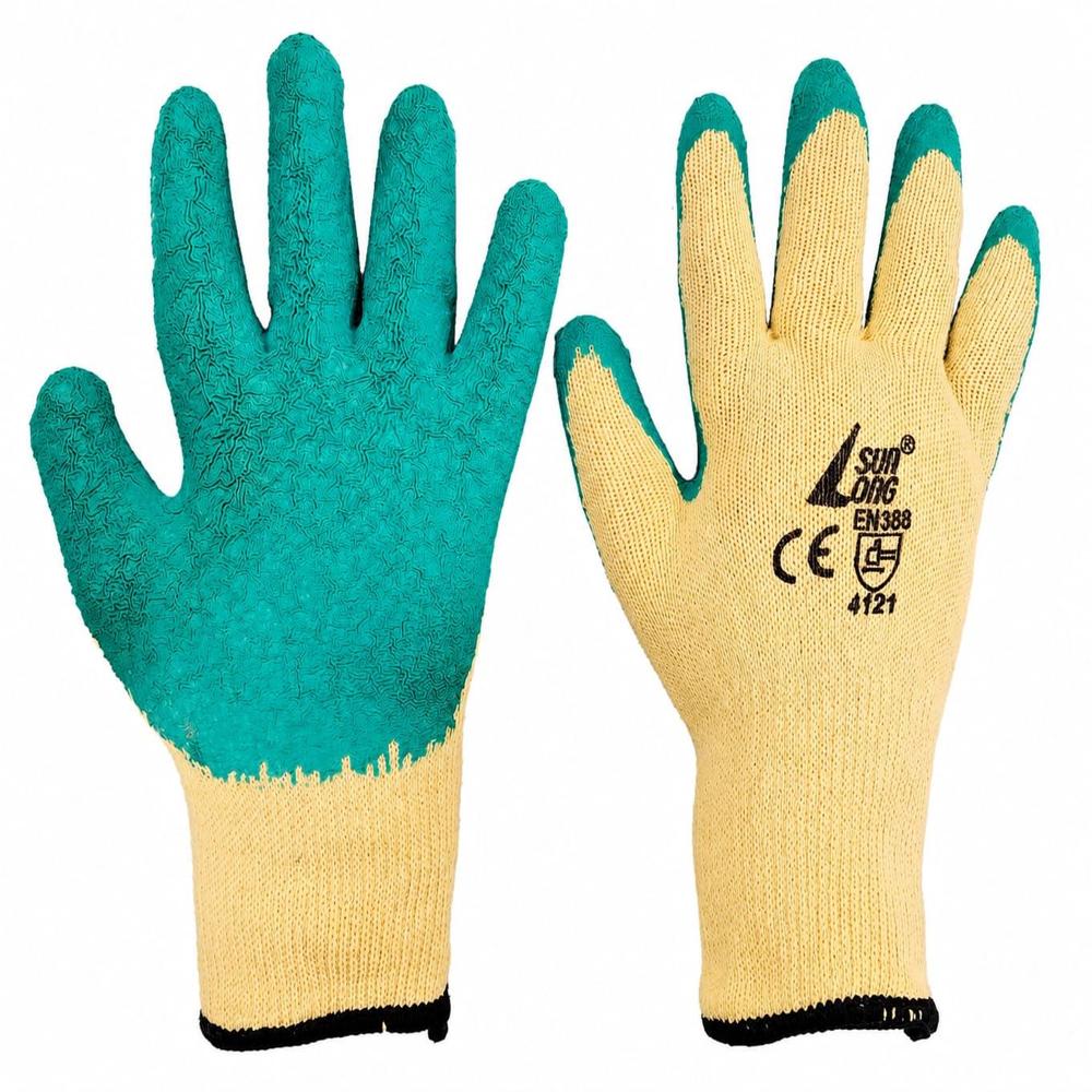 Latex Dip( Yellow / Green) Gloves