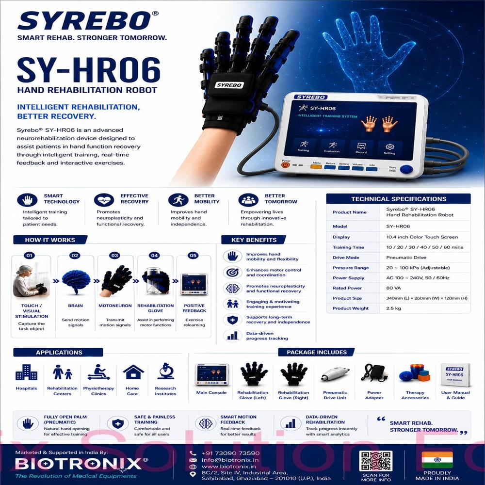 Advanced Syrebo HR06E Robotic Hand Rehabilitation Glove