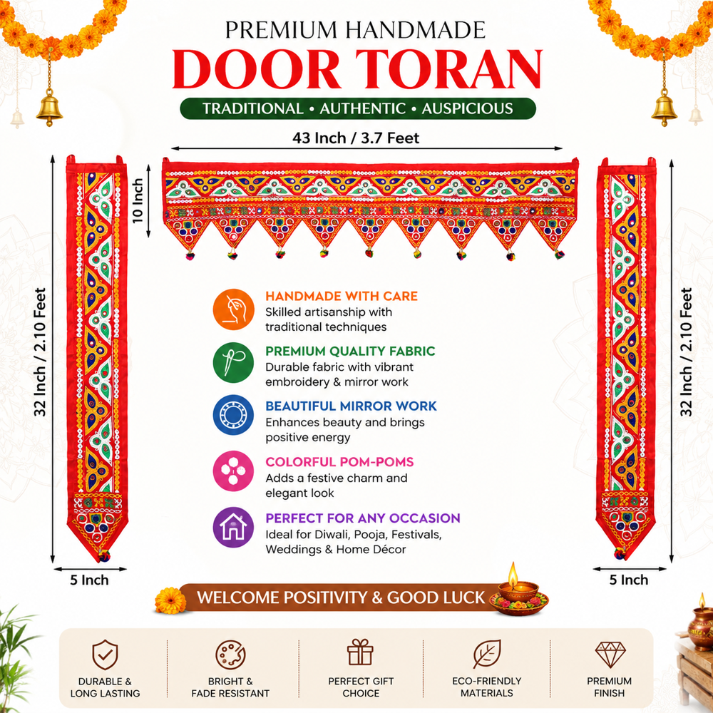 KRISHNA HANDLOOM Home Entrance Toran for Home Entrance B 12