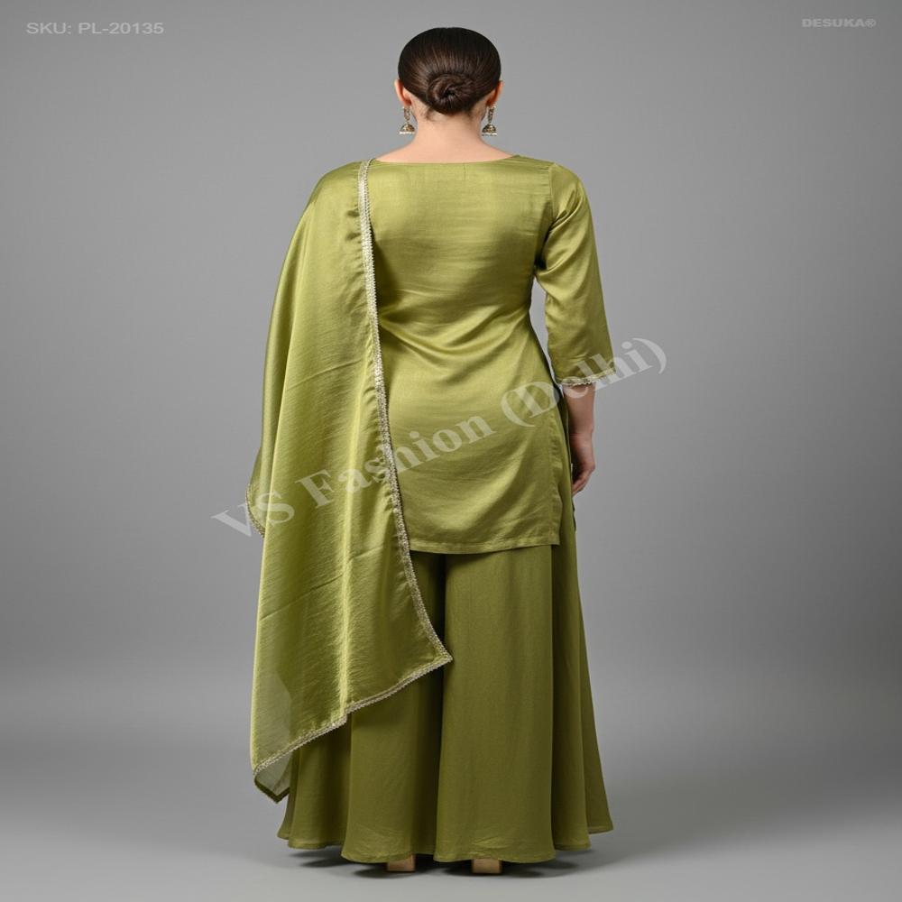 PL-20135_Floral Embroidery Straight Suit