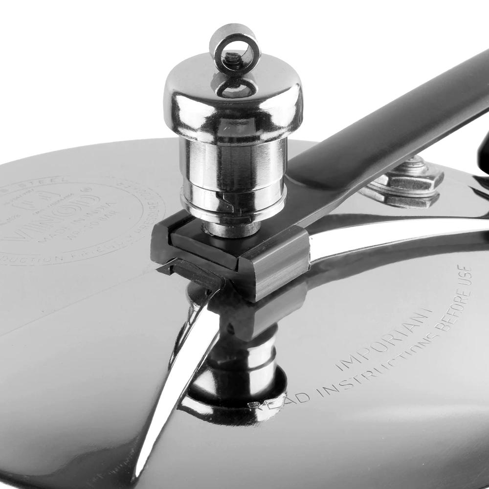 Vinod 18/8 Steel Sandwich Bottom Inner Lid Pressure Cooker, 7 Liter, Silver (Stainless Steel)