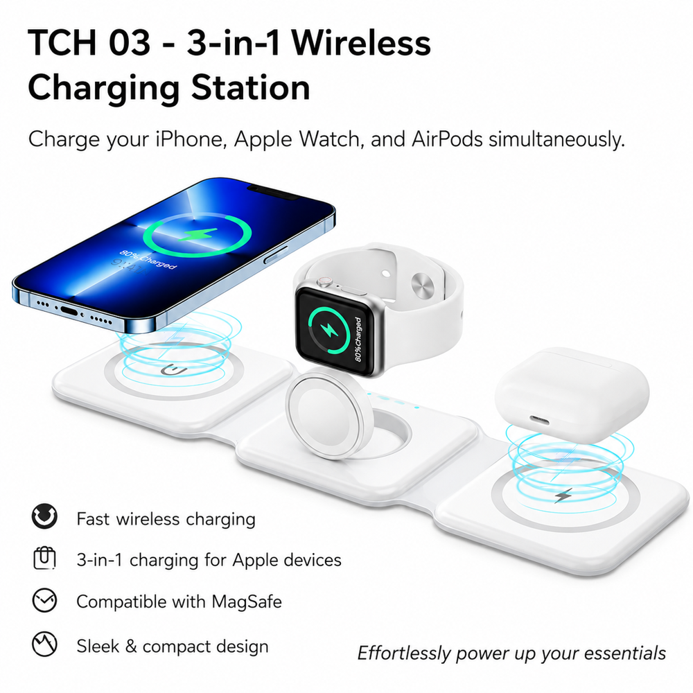 ChargeWave 3-in-1 Wireless Charger for iPhone