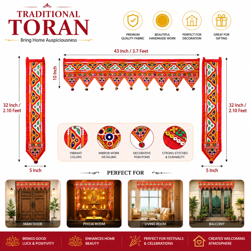 KRISHNA HANDLOOM Handmade Toran for Home Entrance B 17