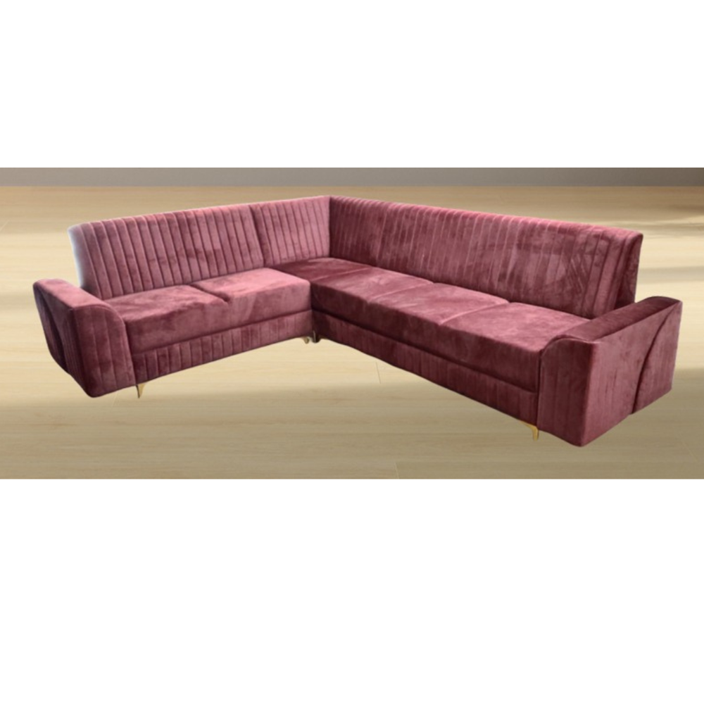 velvet sofa set L corner