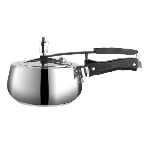 Vinod Europa Stainless Steel Handi Pressure Cooker 1.5L | Ideal for Rice, Dal & Curries | Inner Lid | Sandwich Bottom | Induction & Gas Compatible | ISI & CE Certified | 2-Year Warranty