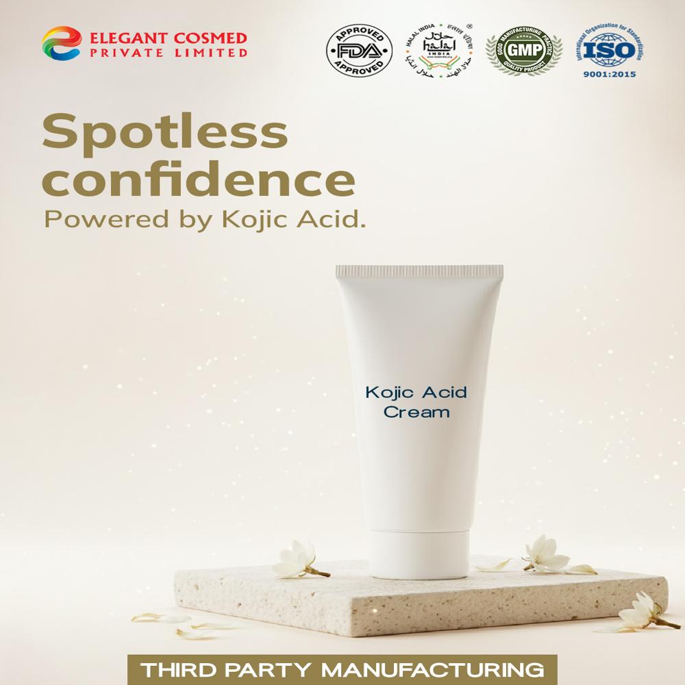 Skin Brightening Kojic Acid Cream Third Party Manufacturing