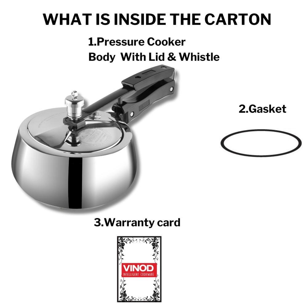 Vinod Europa Stainless Steel Inner Lid Pressure Cooker 3 Ltr