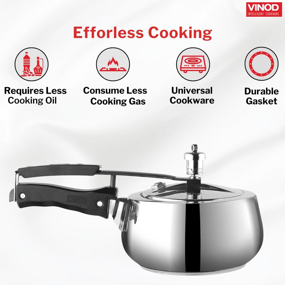 Vinod Europa Stainless Steel Inner Lid Pressure Cooker 3 Ltr