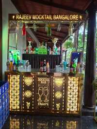 Catering Bar Counter - Color: Black And Gold With Multicolor Led Illumination