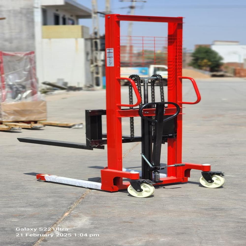 Manual Stacker - Steel Body, Different Size Options, Red Finish | 1 Year Warranty, Ideal For Industrial Use