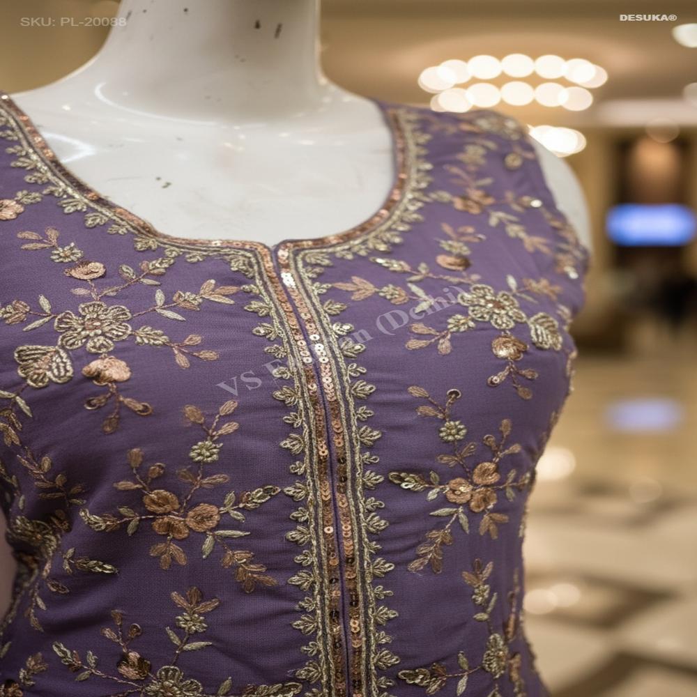 PL-20088_Kurti With Wide Leg Palazzo Set