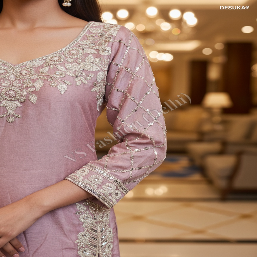 PL-20004_Royal Chiffon Palazzo Suit
