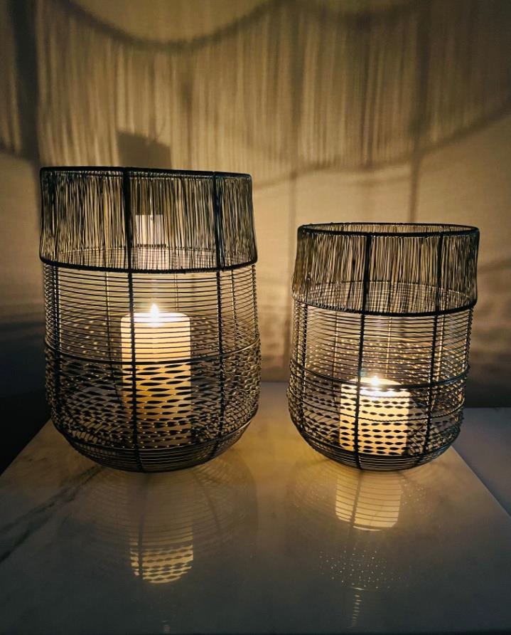 15308TL Handcrafted Metal Lanterns