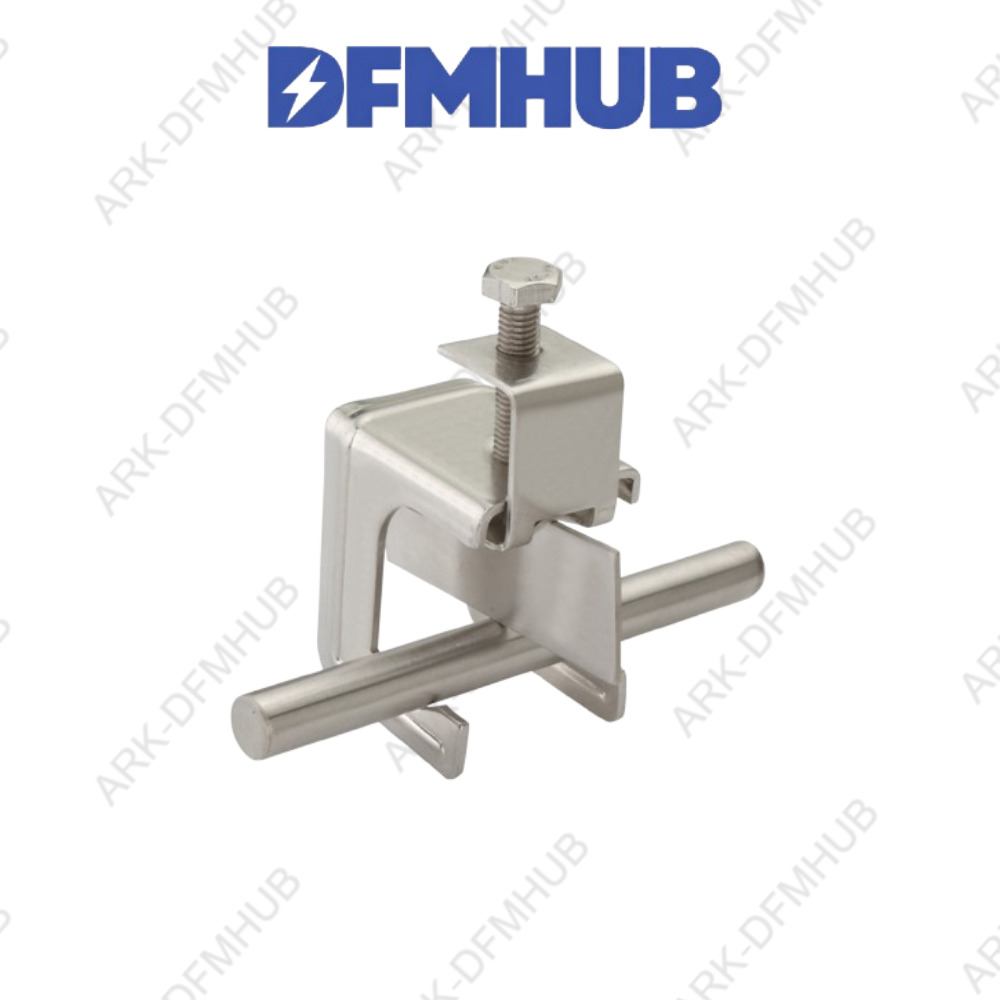 Rebar Connection Clamp, ARK-RB10 - Stainless Steel, 45x50x35 mm, Nickel Plated, Screw Clamp, Rust Proof, Heavy Duty
