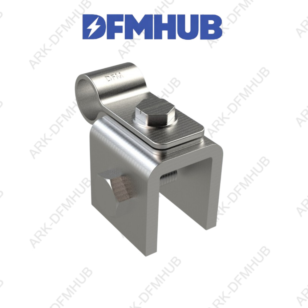 ARKSS03 Roof Conductor Holder Clamp - Stainless Steel 40x30x40mm Metallic Silver | Corrosion Resistant UV Resistant High Tensile Strength