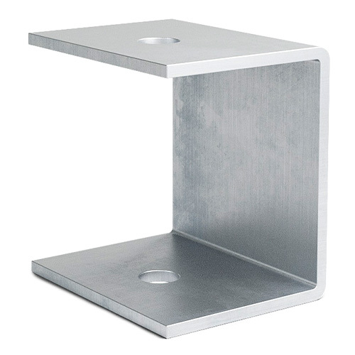 C-Bracket - Stainless Steel 100x40x100mm Silver, Zinc Coated, Load 50kg, Corrosion Resistant