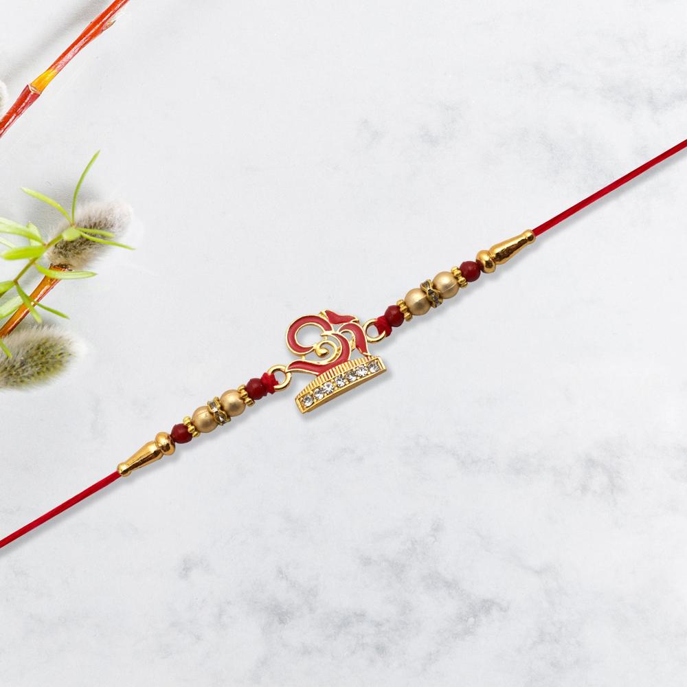 Traditional Rakhi OM Design Spiritual Bond for Brother