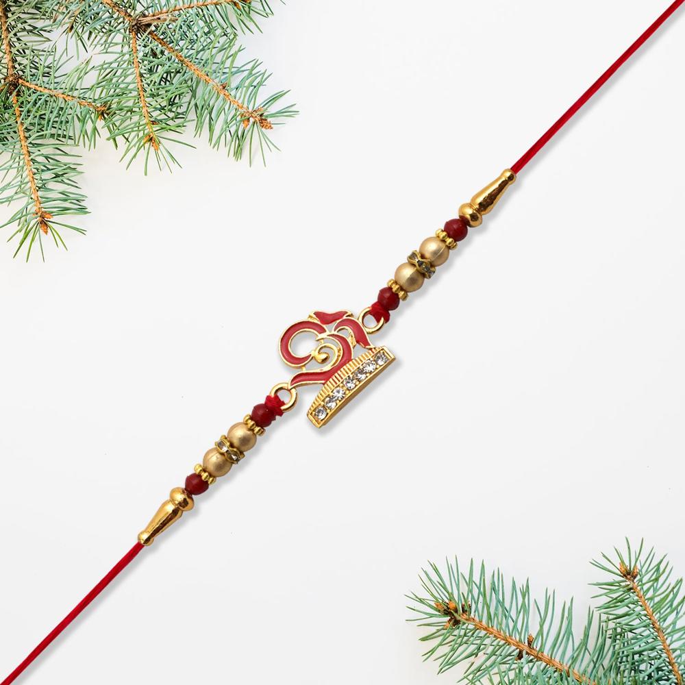 Traditional Rakhi OM Design Spiritual Bond for Brother