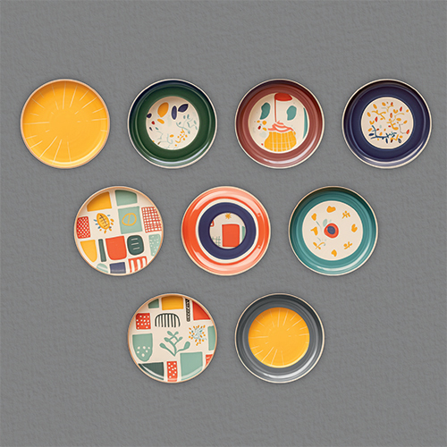 15X15cm 50082 Spectacular Round Designer Tiles