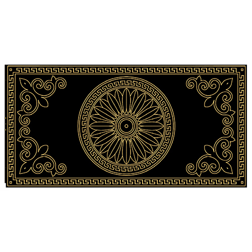600X1200mm 8003 Plain Black Rangoli Tiles