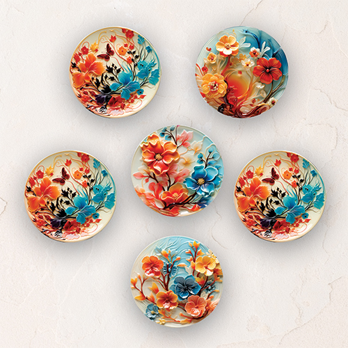 15X15cm 50067 Spectaular Round Handmade Tiles