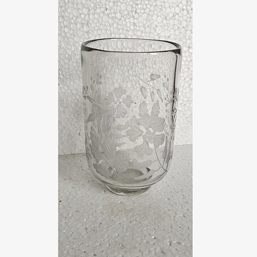 Se-3006 Foot Shape Vase With Hand Made Cutting - Capacity: 1 To 1.5 Liters (Approx.)