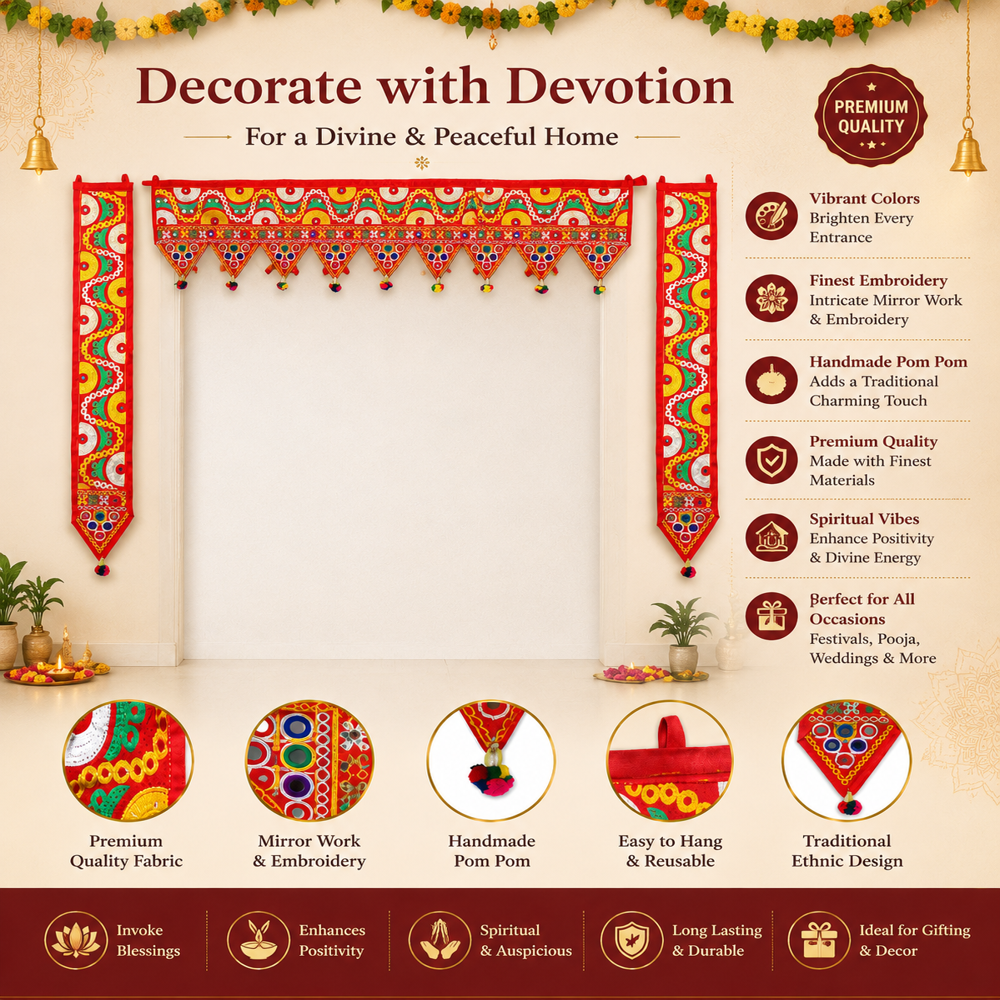 KRISHNA HANDLOOM Decorative Bandarwal for Wedding Decoration C 7