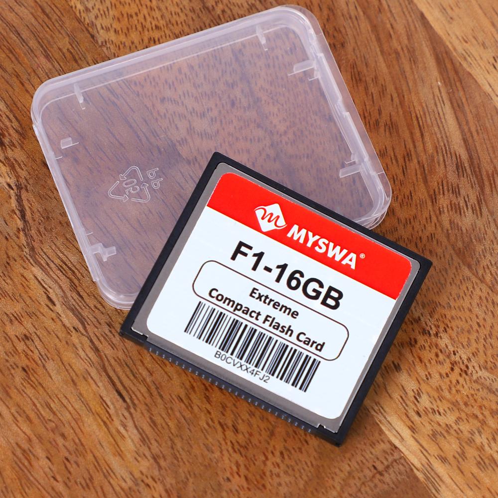 MYSWA F1-CF16GB F1 Extreme Compact Flash 16 GB MLC CF Type 1 Memory Card for CNC Machine, Railways Locomotives, Airplane Cockpits, Camera, Desktop
