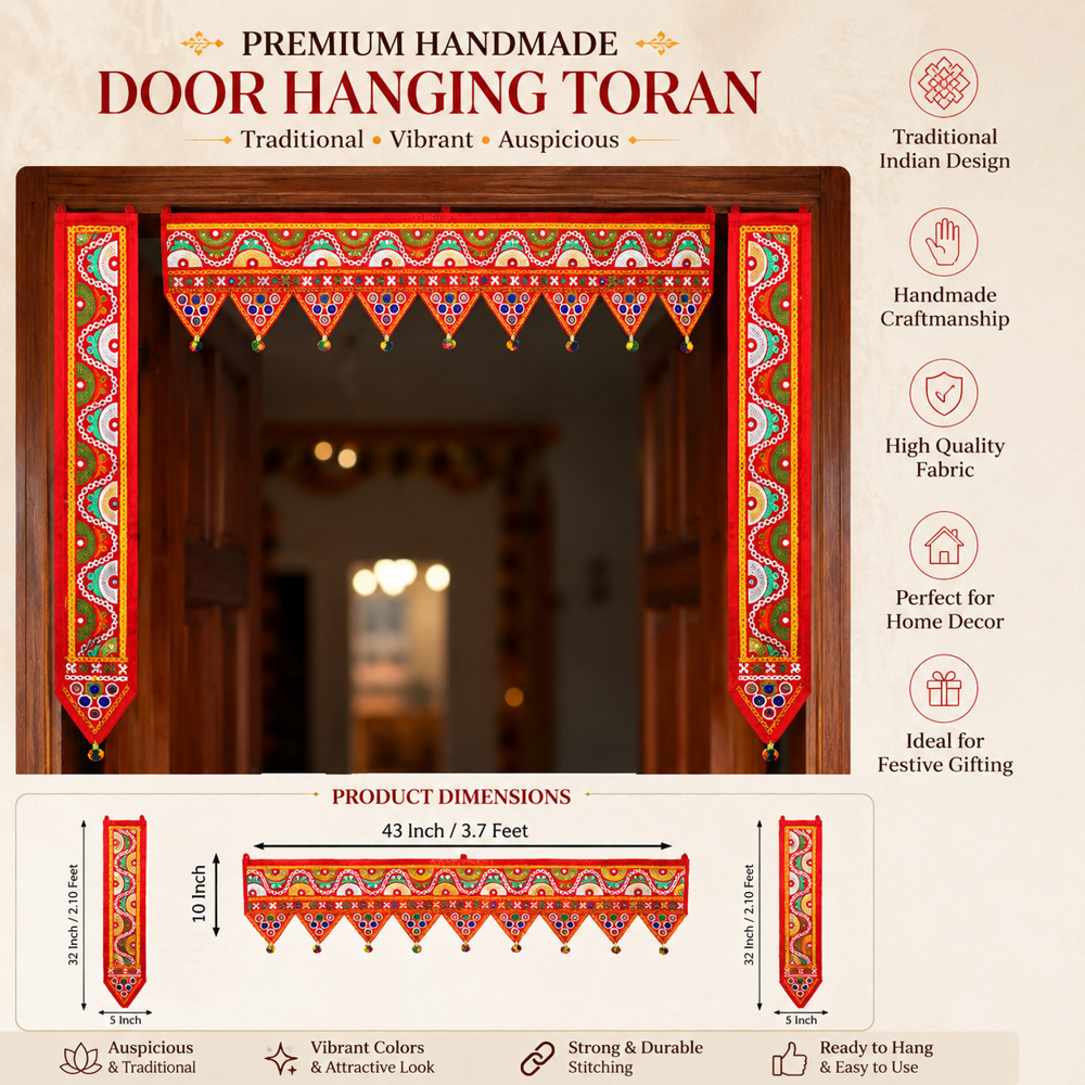 KRISHNA HANDLOOM Temple Entrance Toran for Wedding Decoration C 8