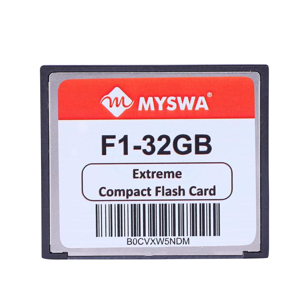 MYSWA F1-CF32GB F1 Extreme Compact Flash 32 GB MLC CF Type 1 Memory Card for CNC Machine, Railways Locomotives, Airplane Cockpits, Camera, Desktop