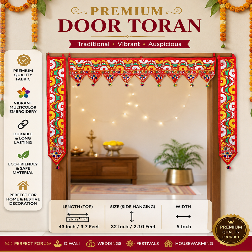 KRISHNA HANDLOOM Embroidery Toran for Wedding Decoration C 9
