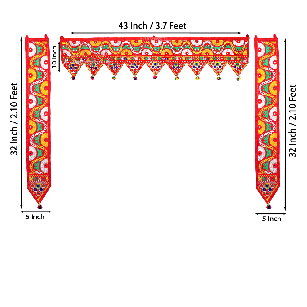 KRISHNA HANDLOOM L Shape Door Toran for Diwali Decoration C 11